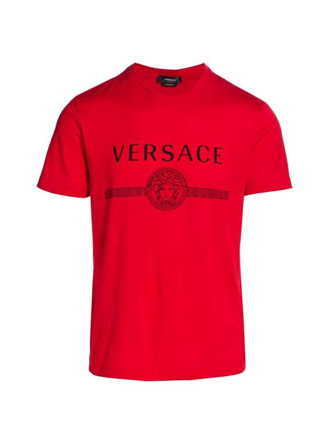 versace shirt herren rot|versace logo t shirts.